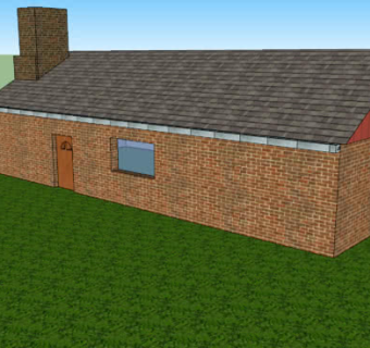 乡村烟囱砖房SU模型下载_sketchup草图大师SKP模型