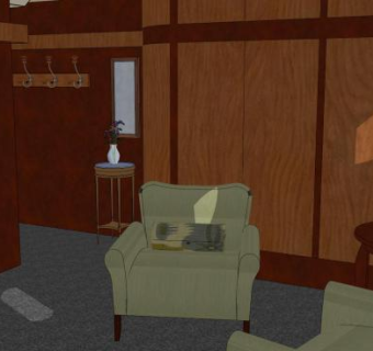 现代头等舱双客舱SU模型下载_sketchup草图大师SKP模型