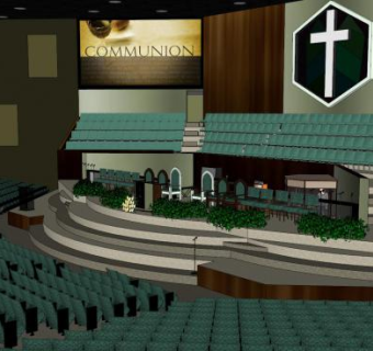 基督新校园教会SU模型下载_sketchup草图大师SKP模型