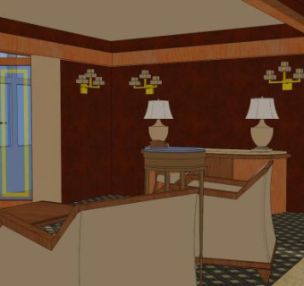 皇家马礼逊豪华公寓SU模型下载_sketchup草图大师SKP模型