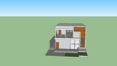 现代简约住宅SU模型下载_sketchup草图大师SKP模型