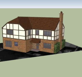 欧式乡村烟囱住宅SU模型下载_sketchup草图大师SKP模型