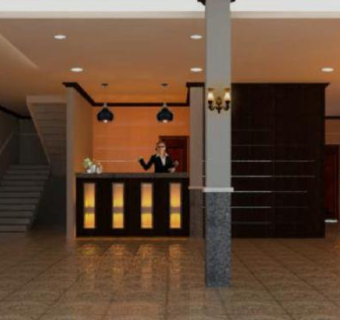 现代大厅室内豪华装修SU模型下载_sketchup草图大师SKP模型