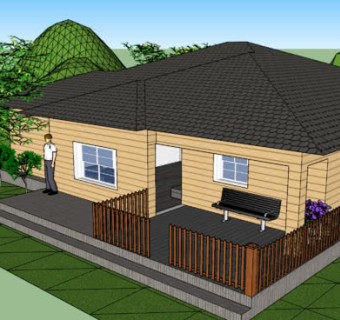 郊区平房住宅SU模型下载_sketchup草图大师SKP模型