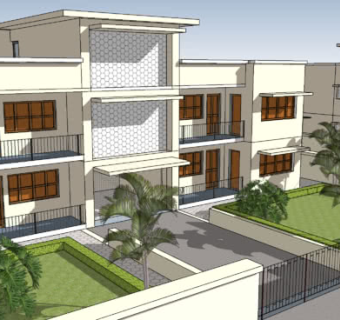 经济独栋住宅区SU模型下载_sketchup草图大师SKP模型