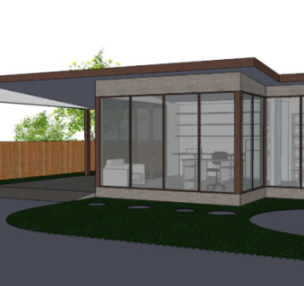 现代小型庭院车棚平房SU模型下载_sketchup草图大师SKP模型