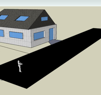 带天窗的简易住宅SU模型下载_sketchup草图大师SKP模型