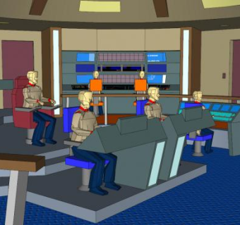 美国共和B舰舰桥装修SU模型下载_sketchup草图大师SKP模型