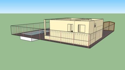 独栋住宅烟泳池SU模型下载_sketchup草图大师SKP模型