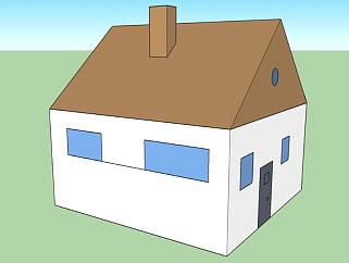 简单的<em>房屋</em>SU模型下载_<em>sketchup</em>草图大师SKP模型