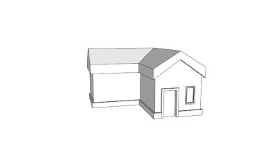 简易草图屋舍SU模型下载_sketchup草图大师SKP模型