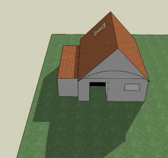 简易房屋外观SU模型下载_sketchup草图大师SKP模型