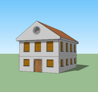 乡村别墅住宅SU模型下载_sketchup草图大师SKP模型