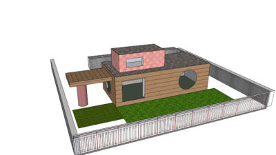 几何体房屋外观SU模型下载_sketchup草图大师SKP模型