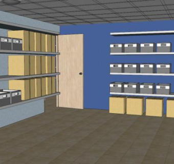 大型室内仓库装修SU模型下载_sketchup草图大师SKP模型