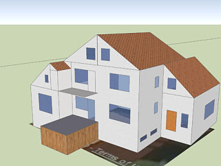 现代住宅建筑外观SU模型下载_sketchup草图大师SKP模型