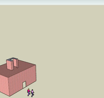 简易瓷砖房屋SU模型下载_sketchup草图大师SKP模型
