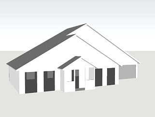 当代住宅房屋SU模型下载_sketchup草图大师SKP模型
