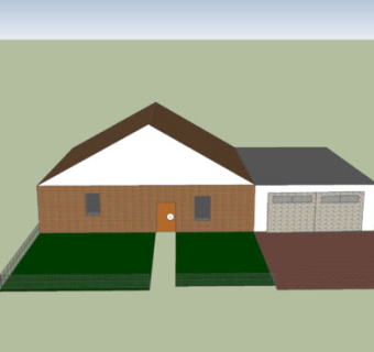 简易房屋车库SU模型下载_sketchup草图大师SKP模型