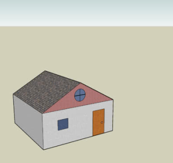 简易石屋设计SU模型下载_sketchup草图大师SKP模型