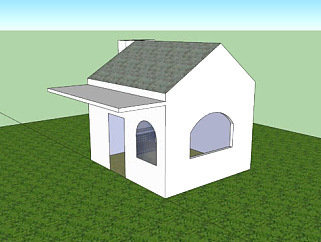 简易<em>庭院房屋</em>SU模型下载_sketchup草图大师SKP模型