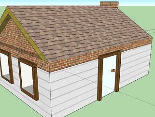 基本的烟囱房屋SU模型下载_sketchup草图大师SKP模型