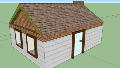 基本的烟囱房屋SU模型下载_sketchup草图大师SKP模型