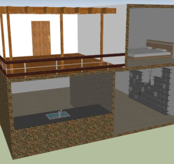 现代摩登住宅的内部设计SU模型下载_sketchup草图大师SKP模型