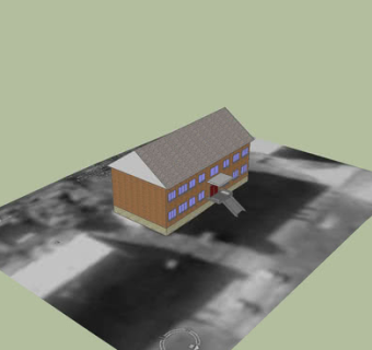 乡镇双层平房SU模型下载_sketchup草图大师SKP模型