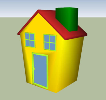 卡通型房屋SU模型下载_sketchup草图大师SKP模型