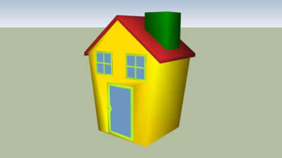 卡通型房屋SU模型下载_sketchup草图大师SKP模型
