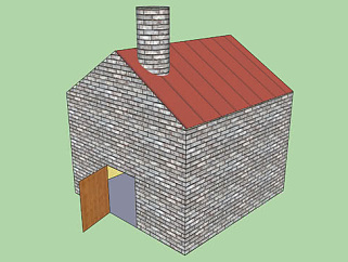 砖砌烟囱<em>房屋</em>SU模型下载_sketchup草图大师SKP模型