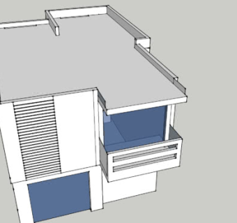 简朴复式住宅SU模型下载_sketchup草图大师SKP模型