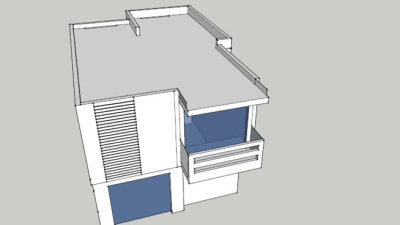 简朴复式住宅SU模型下载_sketchup草图大师SKP模型