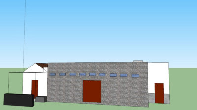 简易房屋建筑SU模型下载_sketchup草图大师SKP模型