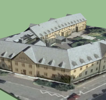 欧式并联民房建筑SU模型下载_sketchup草图大师SKP模型