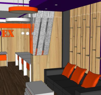 联邦快递接收场所SU模型下载_sketchup草图大师SKP模型