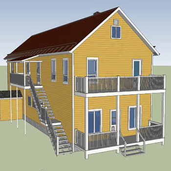 欧式独栋房屋自建房SU模型下载_sketchup草图大师SKP模型