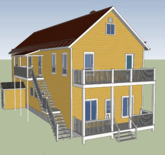 欧式独栋房屋自建房SU模型下载_sketchup草图大师SKP模型