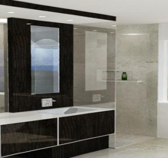 开放式淋浴淋浴水槽SU模型下载_sketchup草图大师SKP模型