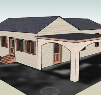 日内瓦镇房屋住宅SU模型下载_sketchup草图大师SKP模型