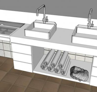 现代浴室夫妇卫浴SU模型下载_sketchup草图大师SKP模型