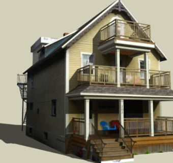 渥太华背包客旅馆SU模型下载_sketchup草图大师SKP模型