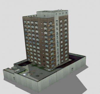 中高层公寓楼SU模型下载_sketchup草图大师SKP模型