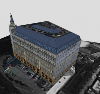 巴托克·肯宾斯基酒店建筑SU模型下载_sketchup草图大师SKP模型