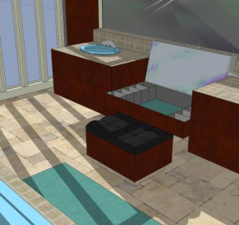 主浴室卫生间SU模型下载_sketchup草图大师SKP模型