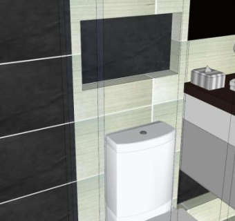 现代淋浴间洗澡间SU模型下载_sketchup草图大师SKP模型