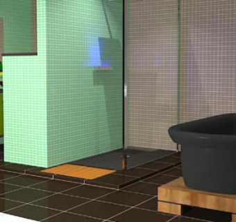 现代浴室卫浴卫生间SU模型下载_sketchup草图大师SKP模型