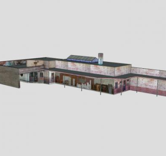 佐治亚州咖啡馆建筑SU模型下载_sketchup草图大师SKP模型