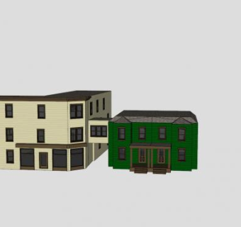 威斯康星州摩根顿市普莱斯家具厂建筑SU模型下载_sketchup草图大师SKP模型